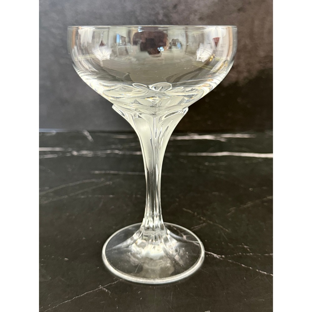RARE Vintage 1980s Cristal D'Arques Granville 5 7/8in Coupe Champagne Glass